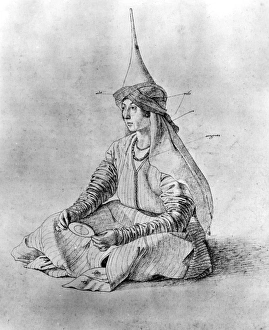 BELLINI: TURKISH WOMAN. Drawing by Gentile Bellini, (c1429-1507) BELLINI: TURKISH WOMAN. Drawing by Gentile Bellini, (c1429-1507)