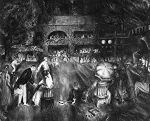 BELLOWS: THE TOURNAMENT. The Tournament. Lithograph by George Bellows, c1921 BELLOWS: THE TOURNAMENT. The Tournament. Lithograph by George Bellows, c1921