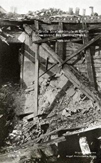 BERLIN: GENERAL STRIKE, 1920. Rubble in Berlin. Photographed after the general strike BERLIN: GENERAL STRIKE, 1920. Rubble in Berlin. Photographed after the general strike