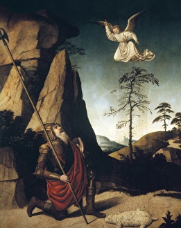 BIBLE: GIDEON'S FLEECE. The Miracle of Gideons Fleece. Oil painting BIBLE: GIDEON'S FLEECE. The Miracle of Gideons Fleece. Oil painting