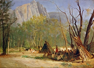 BIERSTADT: COUNCIL, c1872. Indians in Council, California. Oil on canvas, c1872 BIERSTADT: COUNCIL, c1872. Indians in Council, California. Oil on canvas, c1872