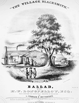BLACKSMITH, 1848. Lithograph sheet music cover BLACKSMITH, 1848. Lithograph sheet music cover