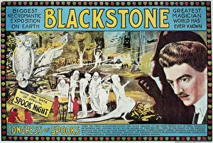 Blackstone Gallery: BLACKSTONE: POSTER, c1920. American poster of magician Harry Blackstone, Congress of Spooks