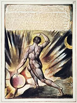 Images Dated 10th November 2010: BLAKE: JERUSALEM, 1804. Awake Awake Jerusalem : watercolor from William Blakes illuminated book