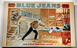 BLUE JEANS ADVERTISEMENT. Poster for Blue Jeans play by Joseph Arthur, c1899 BLUE JEANS ADVERTISEMENT. Poster for Blue Jeans play by Joseph Arthur, c1899