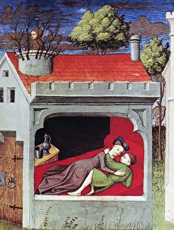 BOCCACCIO: LOVERS, c1430. The daughter of Tancredi, Prince of Salerno, with her lover BOCCACCIO: LOVERS, c1430. The daughter of Tancredi, Prince of Salerno, with her lover