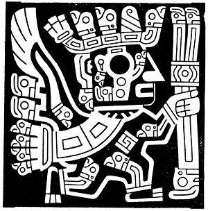 Images Dated 8th June 2010: BOLIVIA: TIAHUANACO FIGURE. Drawing of one of the many figures on each side of