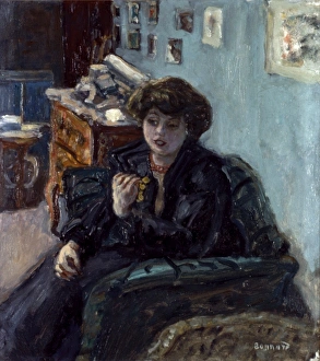 BONNARD: LADY, 19th C. Portrait of a Lady in an interior. Canvas by Pierre Bonnard BONNARD: LADY, 19th C. Portrait of a Lady in an interior. Canvas by Pierre Bonnard