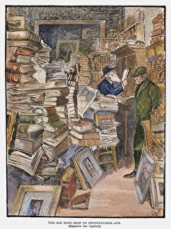 BOOKSHOP, 1902. Interior of an old bookshop on Pennsylvania Avenue, Washington, D BOOKSHOP, 1902. Interior of an old bookshop on Pennsylvania Avenue, Washington, D