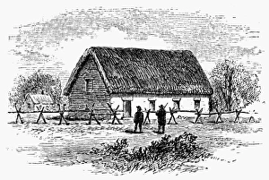 BOSTON: FIRST CHURCH. The first house of worship in Boston, Massachusetts. Engraving BOSTON: FIRST CHURCH. The first house of worship in Boston, Massachusetts. Engraving