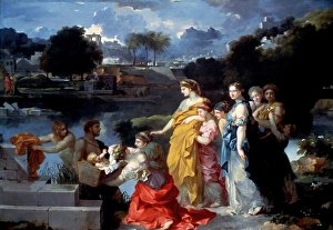 BOURDON: FINDING OF MOSES. The Finding of Moses. Oil on canvas, Sebastien Bourdon BOURDON: FINDING OF MOSES. The Finding of Moses. Oil on canvas, Sebastien Bourdon