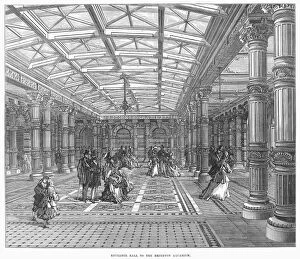 Images Dated 17th February 2009: BRIGHTON AQUARIUM, 1872. Entrance hall to the Brighton Aquarium. English engraving, 1872