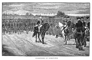 British General Charles Cornwallis surrenders to American George Washington at Yorktown British General Charles Cornwallis surrenders to American George Washington at Yorktown