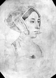 Anne Boleyn Print, c1535 Oil on Wood Panel