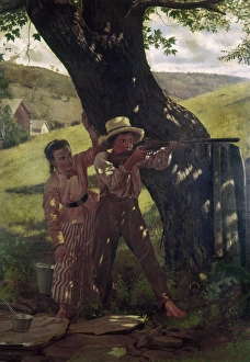 BROWN: A SURE SHOT, c1875. A Sure Shot. Oil on canvas by John George Brown, c1875 BROWN: A SURE SHOT, c1875. A Sure Shot. Oil on canvas by John George Brown, c1875