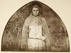 (c1225-1274). Italian scholastic philosopher. Fresco by Giovanni da Fiesole (c1225-1274). Italian scholastic philosopher. Fresco by Giovanni da Fiesole