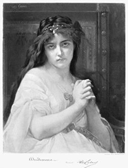 CABANEL: DESDEMONA. 'Desdemona.' Photogravure, 1881, after a painting by Alexandre CABANEL: DESDEMONA. 'Desdemona.' Photogravure, 1881, after a painting by Alexandre