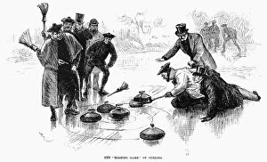 Broom Gallery: CALEDONIAN GAMES, 1890. The Roaring Game of Curling at the International Caledonian Games