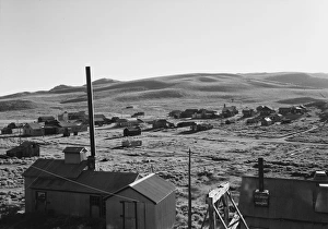 CALIFORNIA: BODIE, 1962. View of the ghost town of Bodie, California from the town's CALIFORNIA: BODIE, 1962. View of the ghost town of Bodie, California from the town's