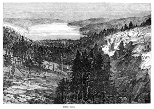 CALIFORNIA: DONNER LAKE. View of Donner Lake, along the route of the Central Pacific CALIFORNIA: DONNER LAKE. View of Donner Lake, along the route of the Central Pacific