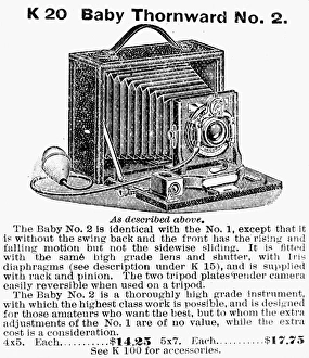CAMERA ADVERTISEMENT, 1900. A Baby Thornward. Catalogue advertisement, 1900 CAMERA ADVERTISEMENT, 1900. A Baby Thornward. Catalogue advertisement, 1900
