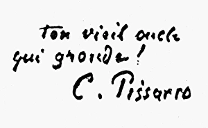 CAMILLE PISSARRO (1830-1903). French painter. Autograph signature CAMILLE PISSARRO (1830-1903). French painter. Autograph signature