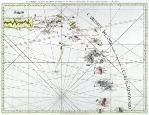 Colony Collection: CARIBBEAN: MAP, 1775. English engraved map of The Caribee Islands from Puerto Rico to Barbados by