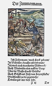CARPENTERS, 1568. Woodcut, 1568, by Jost Amman CARPENTERS, 1568. Woodcut, 1568, by Jost Amman