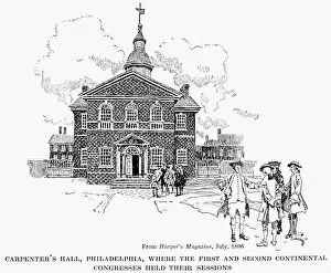 Second Continental Congress Collection: CARPENTERs HALL. Carpenters Hall, Philadelphia, Pennsylvania, meeting-place of the First
