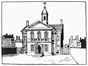 CARPENTERS HALL. View of Carpenters Hall in Philadelphia, where the First Continental CARPENTERS HALL. View of Carpenters Hall in Philadelphia, where the First Continental