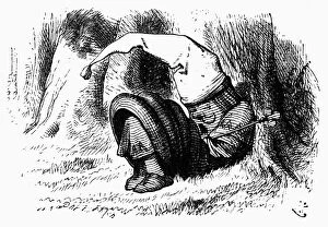 CARROLL: LOOKING GLASS. The Red King snoring. Wood engraving after Sir John Tenniel for the first edition of Lewis