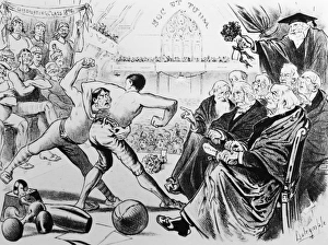CARTOON: COLLEGE ATHLETICS. Soc Et Tuum. American cartoon, 1896, by Louis Dalrymple CARTOON: COLLEGE ATHLETICS. Soc Et Tuum. American cartoon, 1896, by Louis Dalrymple