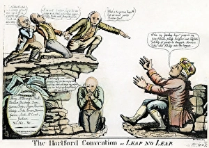 CARTOON: HARTFORD CONVENTION, 1815. The Hartford Convention or Leap No Leap CARTOON: HARTFORD CONVENTION, 1815. The Hartford Convention or Leap No Leap