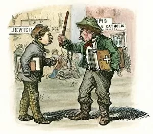CARTOON: PAROCHIAL SCHOOLS, 1870. Sectarian Bitterness, the result of government