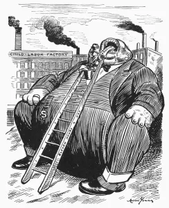 Prints of CHILD LABOR CARTOON, c1912. A Little Child Shall Feed Them. American anti-child-labor cartoon by Art Young, c1912 Industrialist Prints: Print of a child labor cartoon, c1912