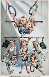 U.S. Grant Cartoon Print, 1880 Lithograph