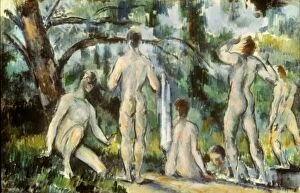 CEZANNE: BATHERS, 1892-94. Oil on canvas by Paul Cezanne, 1892-94