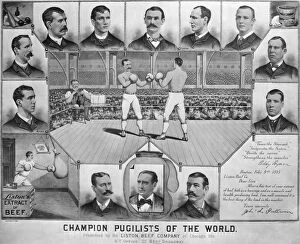 Champion pugilists of the world, presented by the Liston Beef Company of Chicago. John L