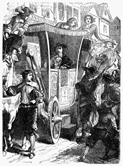 CHARLES I (1600-1649). King of Great Britain, 1625-1649. Charles I encounters protests while riding through the streets CHARLES I (1600-1649). King of Great Britain, 1625-1649. Charles I encounters protests while riding through the streets