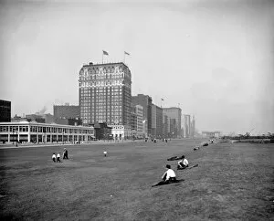 Blackstone Gallery: CHICAGO: GRANT PARK, c1912. A view of Grant Park in Chicago, Illinois, looking