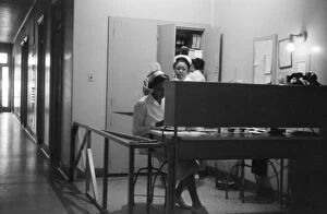CHICAGO: NURSES, 1941. The nurses station at Provident Hospital, one of the few
