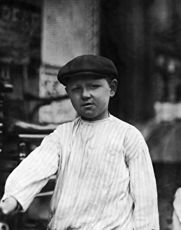 CHILD LABOR: BOOTBLACK, 1910. Michael Mero, a 12-year-old bootblack in Wilmington CHILD LABOR: BOOTBLACK, 1910. Michael Mero, a 12-year-old bootblack in Wilmington