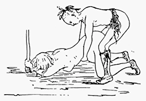 CHILDBIRTH: NATIVE AMERICAN Native American Kutenai woman, on knees and elbows being CHILDBIRTH: NATIVE AMERICAN Native American Kutenai woman, on knees and elbows being