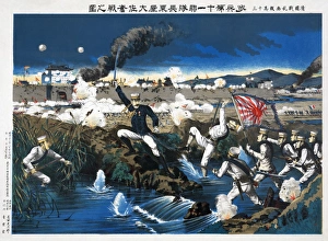 CHINA: BOXER REBELLION. The Japanese commander, Colonel Awaya leading his troops CHINA: BOXER REBELLION. The Japanese commander, Colonel Awaya leading his troops