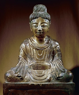 <b class=qtipBold><figcaption>China: Bronze Buddha</figcaption></b><br>CHINA: BRONZE BUDDHA. Chao Dynasty, 338 A.D.<br><em>© none</em> China: Bronze Buddha