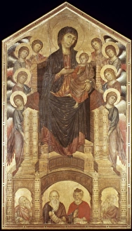 CIMABUE: MADONNA. Madonna in Majesty. Panel by Giovanni Cimabue, c1280 CIMABUE: MADONNA. Madonna in Majesty. Panel by Giovanni Cimabue, c1280