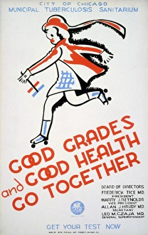 City of Chicago Municipal Tuberculosis Sanitarium poster promoting tuberculosis testing City of Chicago Municipal Tuberculosis Sanitarium poster promoting tuberculosis testing