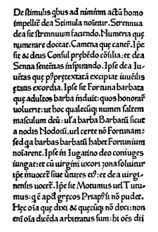 CITY OF GOD, 1467. Page from the first printed edition of St. Augustines De Civitate Dei CITY OF GOD, 1467. Page from the first printed edition of St. Augustines De Civitate Dei