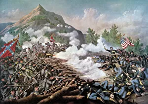 Battle Gallery: CIVIL WAR, 1864. Battle of Kennesaw Mountain, Georgia, June 27, 1864: lithograph, 1891