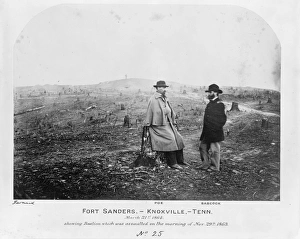 CIVIL WAR: FORT SANDERS. Orlando M. Poe and General Orville Elias Babcock stand CIVIL WAR: FORT SANDERS. Orlando M. Poe and General Orville Elias Babcock stand